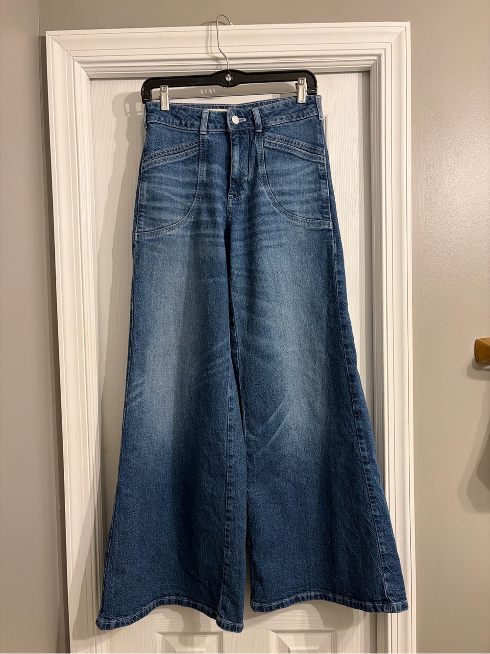 Pilcro Wide Leg High-Rise Women's Jeans in Blue